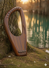 Rosewood 10 Metal Strings Lyre Harp Handmade Pentatonic Handcrafted Wooden Lyre