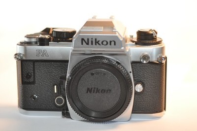 Nikon FA chrome 35mm Film camera body RED D DEMO RARE READ shutter not working