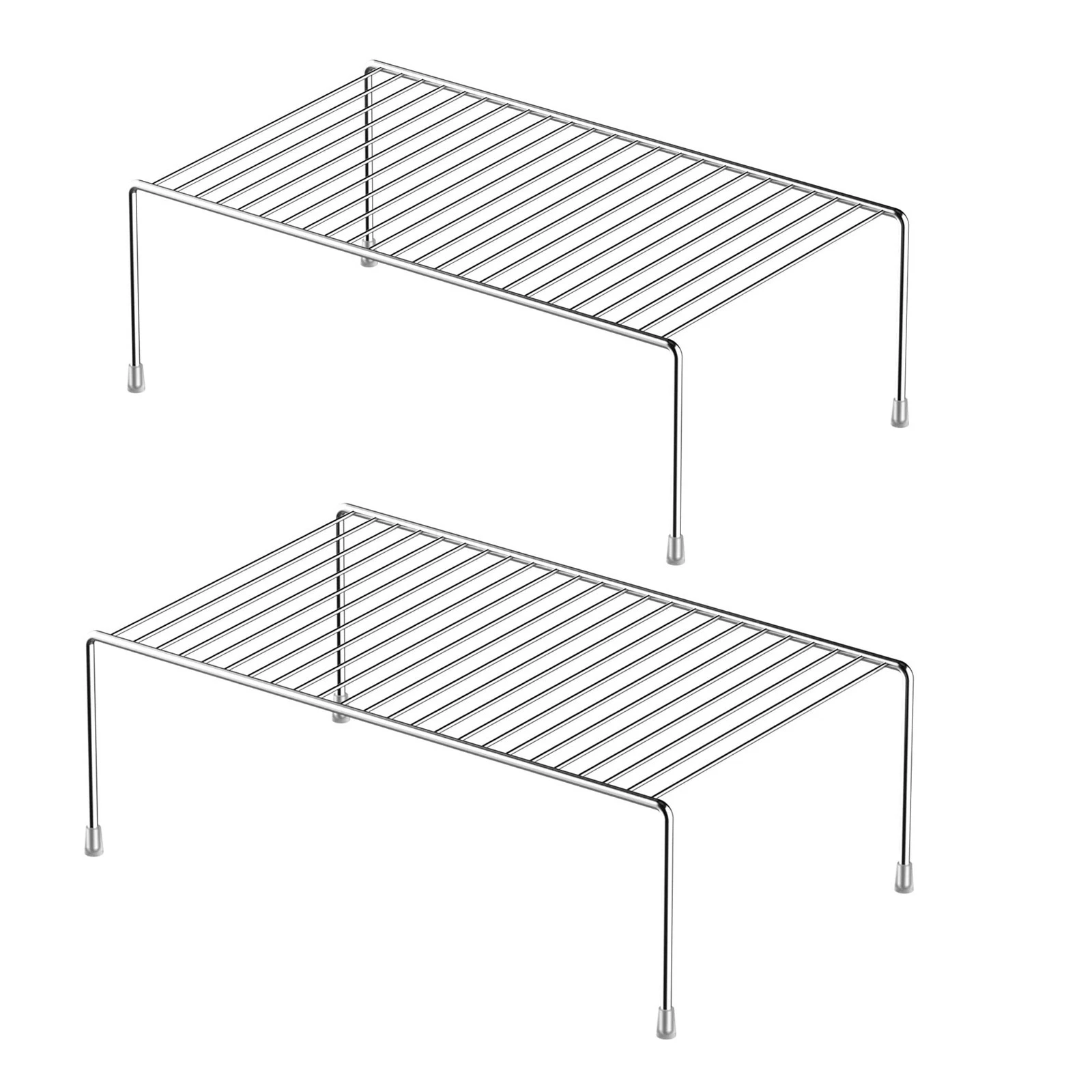2 Pack Medium (13 x 9. 4 Inch) Cabinet Storage Shelf Rack, Rustproof Kitchen ...