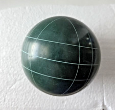 Vintage Bocce Replacement Ball Burgundy Green Lines Sportcraft  4" Heavy