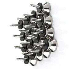 2/4/8/16 Pc Silver Guitar Bass Chrome Metal End Pin Strap Buttons Cushion Screws