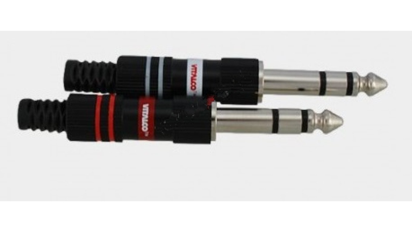 5902887070815 Разъем Wtyk Jack 6,3 стерео nikiel Vitalco 6 мм 24984 MULTIPROJECT