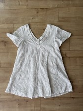 Show Me Your Mumu Crystal Tunic Dress White Eyelet Mini Boho XS