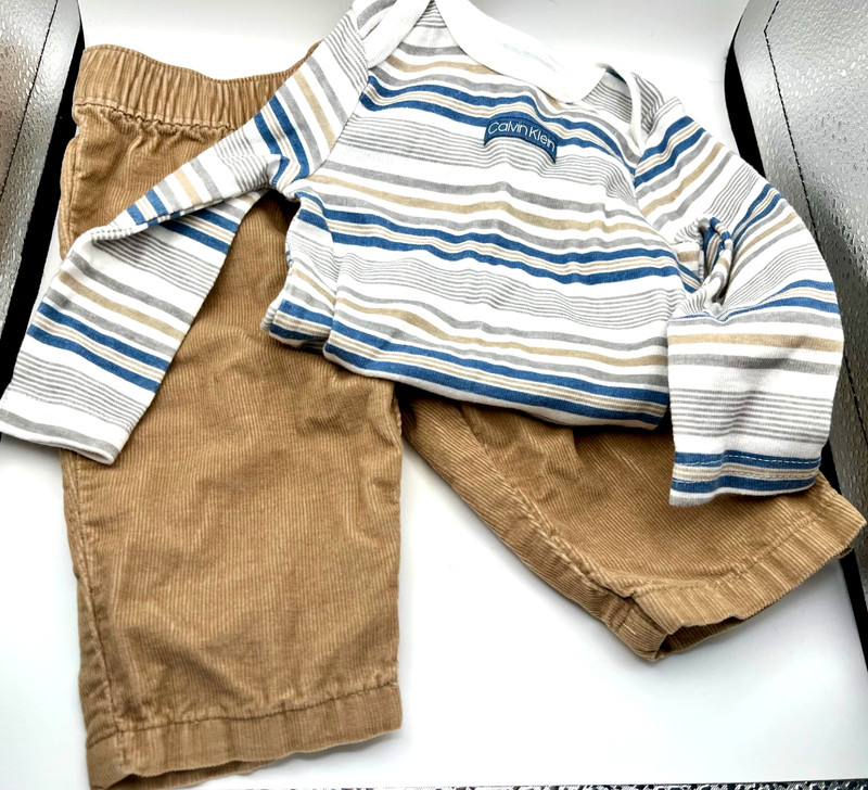 2 Piece 0-3 Months Baby Boy Clothing Set - Carter's & Calvin Klein
