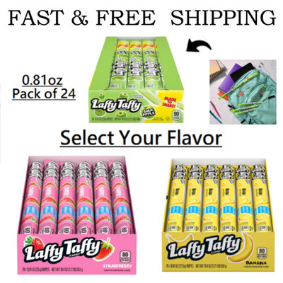 (Pack of 24) Laffy Taffy Rope Candy,Sour Apple Flavor,0.81 Ounce,(Select Flavor)