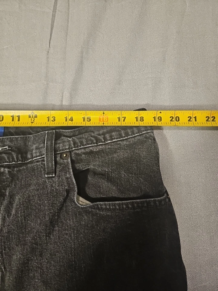 Pantalones de mezclilla negros rectos relajados flexibles negros 38x30 de Arizona Jean Co. para hombre Foto 2 de 4