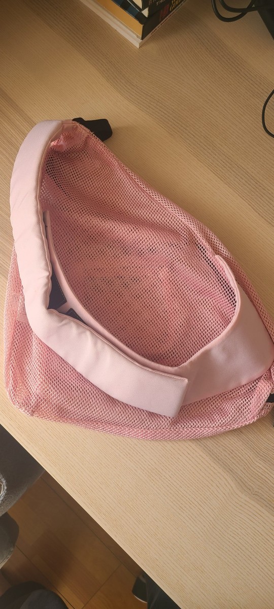 Vintage 90s/Y2K Jansport Backpack Crossbody Sling Pink Mesh  display picture 3