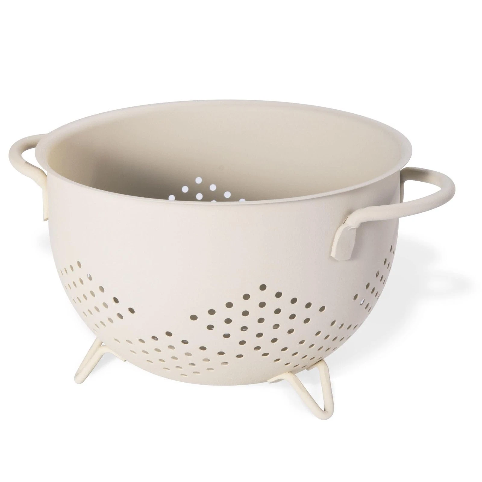Metal Colander 5 Quart Coated -draining Metal Strainer with Base,Kitchen Past...