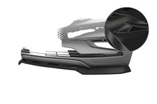 Cup Spoiler Lippe Front Schwert Glossy mit ABE für Opel Mokka X CSL904-G