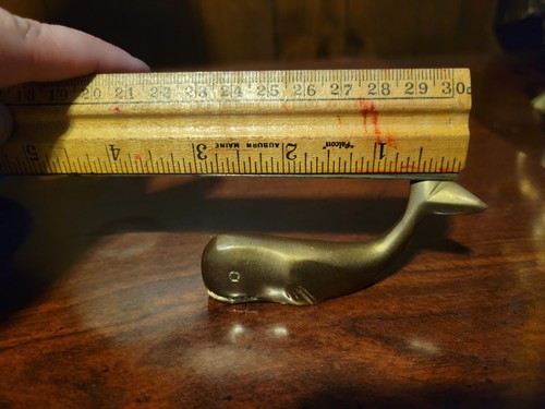PENCO About 3.25” Bronze Brass Whale Paperweight , Vintage - Picture 8 of 9