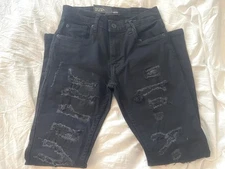 Thread Theory Women’s Black Denim Jeans Skinny Fit, Size 28x30