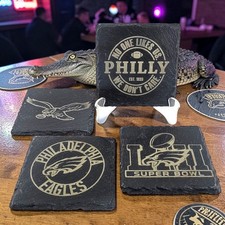 Philadelphia Eagles Philly Special Slate Coaster Set Super Bowl No One Likes Us