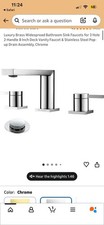 Luxury Brass Widespread Bathroom Sink Faucets for 3 Hole 2-Handle 8 Inch Deck...
