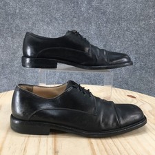 Salvatore Ferragamo Oxford Dress Shoes Mens 9 D Black Leather Cap Toe Oxford