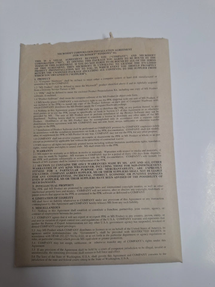 simbolių, vokiškai):Microsoft Windows 95 PPK 2.0 Kitmit Diskette&Anleitung1996 - Bild 4 von 4