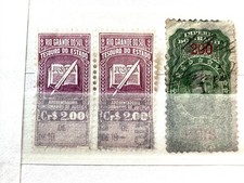 Brazil 1980s Fiscal Stamps of State of Pará, Rio Grande do Sul  and Minas Gerais