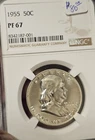 1955 Proof Franklin Silver Half Dollar NGC PF67