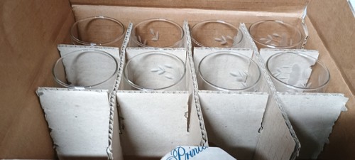 Princess House #037- 12 Crystal 4 oz Juice glasses 3 1/4" - Picture 4 of 5