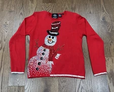 Vintage Michael Simon Holiday Sweater, Size M, Sequined