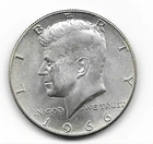 1966 Kennedy Half Dollar - AU (40% silver)