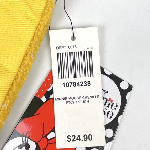 NWT Disney Loungefly Minnie Mouse YOO-HOO Chenille Zipper Pouch Carry Bag Wallet - Picture 8 of 14