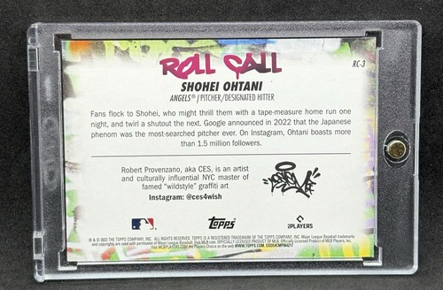 Shohei Ohtani RARE GRAFFITI NAME PLATE INVESTMENT CARD TOPPS MVP MINT - Picture 2 of 2