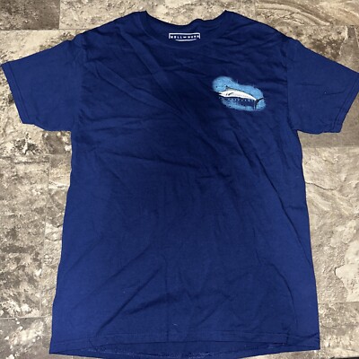 Blue Marlin Fishing Shirt Men's Medium Blue Well Worn Off the Hook t shirt
