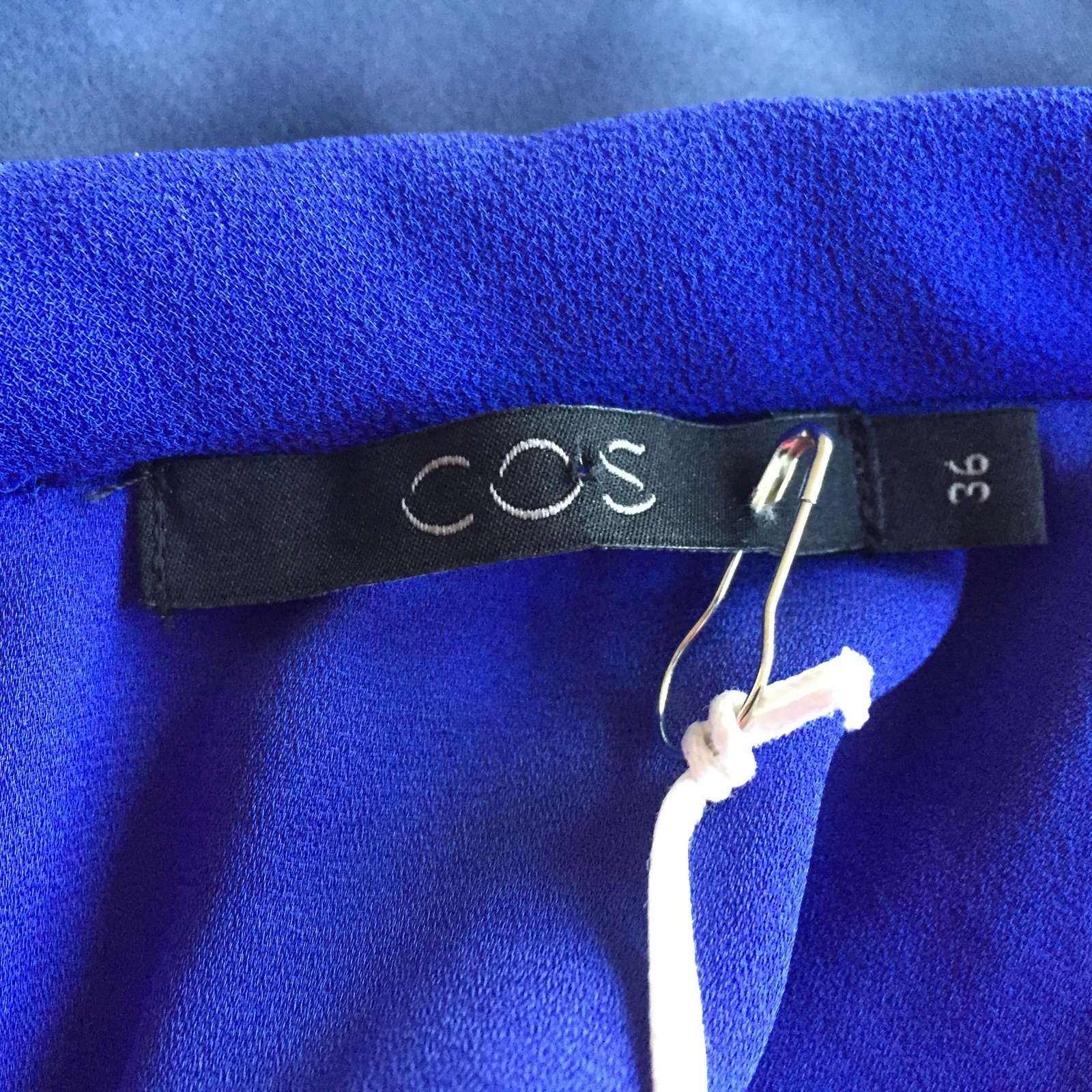 COS Blue Party Dress Size 10 UK 2 Layers Floaty Gathered Neck Sleeveless RRP £79 eBay