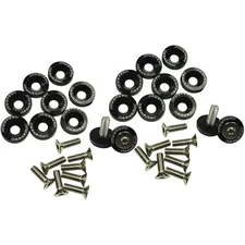 20pcs Black Aluminum Engine Bay Fender Bumper Washer Bolt Dress Up Kit