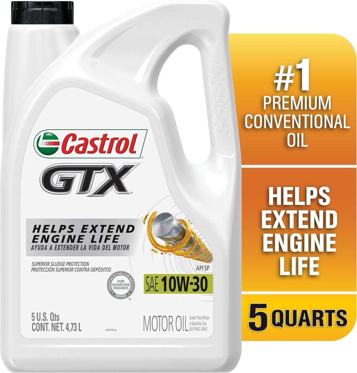 Castrol 15B7AA GTX 10W-30 Motor Oil, 5 Quart, 3 Pack | eBay