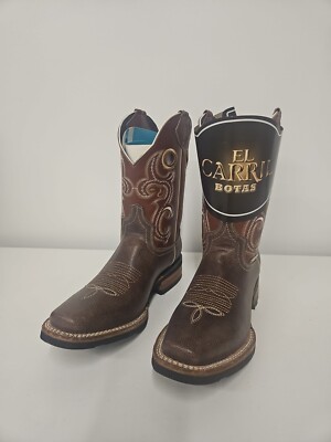 Aazon.co | en's Western Rodeo Cowboy Boots Genuine Crazy Leather