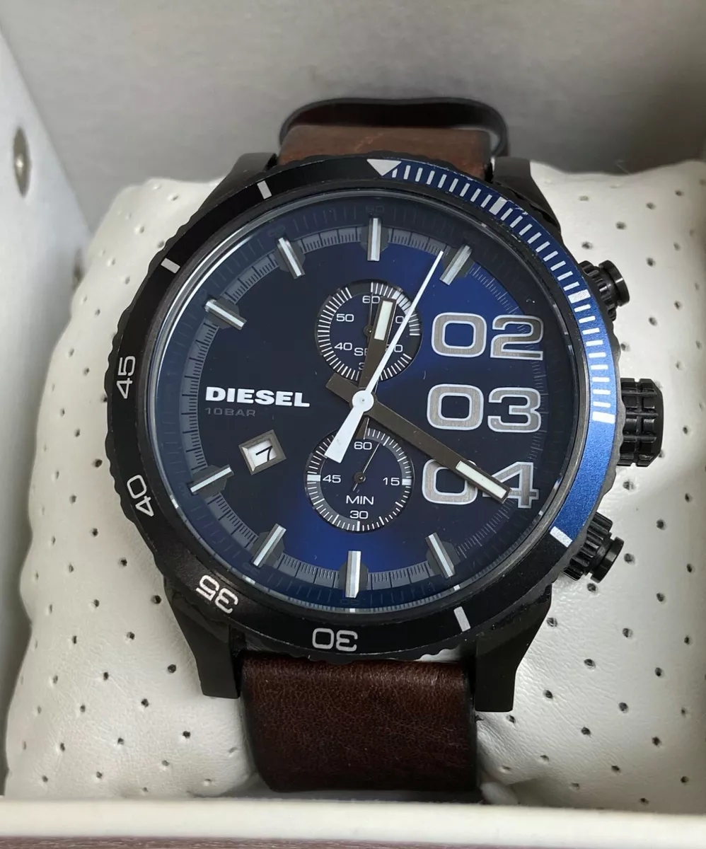 Diesel watch deals blue face