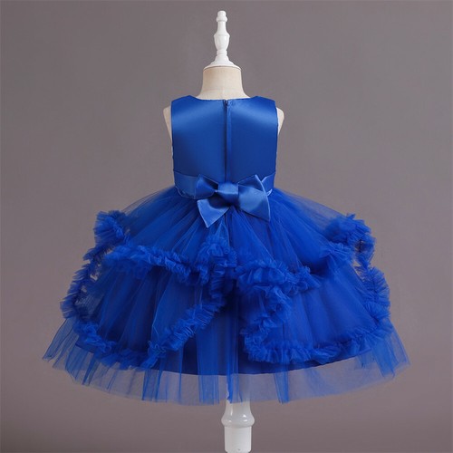 2022 New Kids Flower Girls Princess Tutu Dress Bridesmaid Christmas Party Gown - Picture 9 of 47