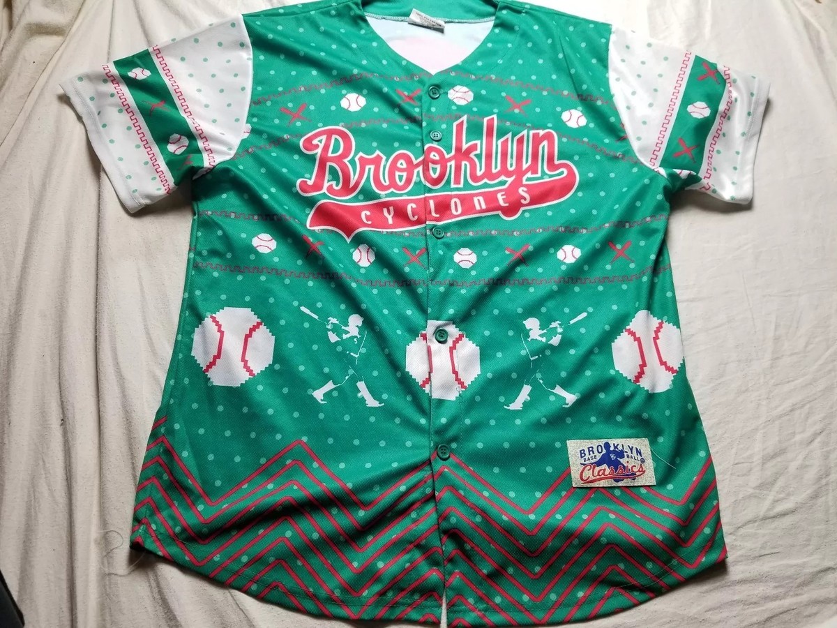 2018 Brooklyn Cyclones Mets Jersey Ugly Sweater Holiday Christmas