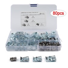 80X U Nut Spring Nuts M4 M5 M6 M8 Clips Fairing Panel Speed Chimney Spire Clamp