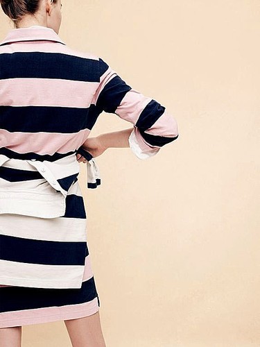 NWT $196 J.CREW Striped RUGBY Polo 