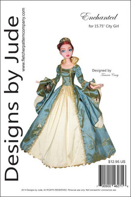 Enchanted Doll Clothes Sewing Pattern for City Girl Dolls - Main Image