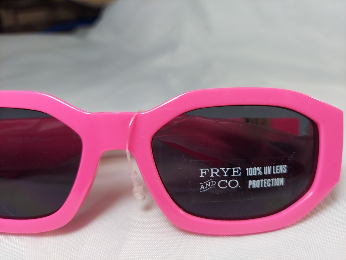 NWT Frye and Co. Deep Pink Rectangle Square Sunglasses | eBay