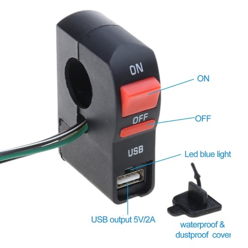 Motorcycle Handlebar Stop Switch On Off Button Headlight Switch Connector - 第 6/8 張圖片