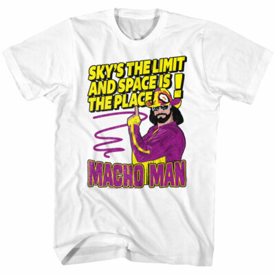 Macho Man Randy Savage Sky's The Limit Men's T Shirt WWE Wrestling