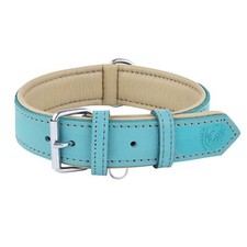 Riparo Adjustable Leather Dog Collar - Heavy Duty Wide Dog Collar for Small M...