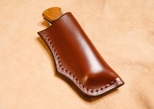Custom Leather Sheath w/belt clip for Buck 110 or similar right hand 