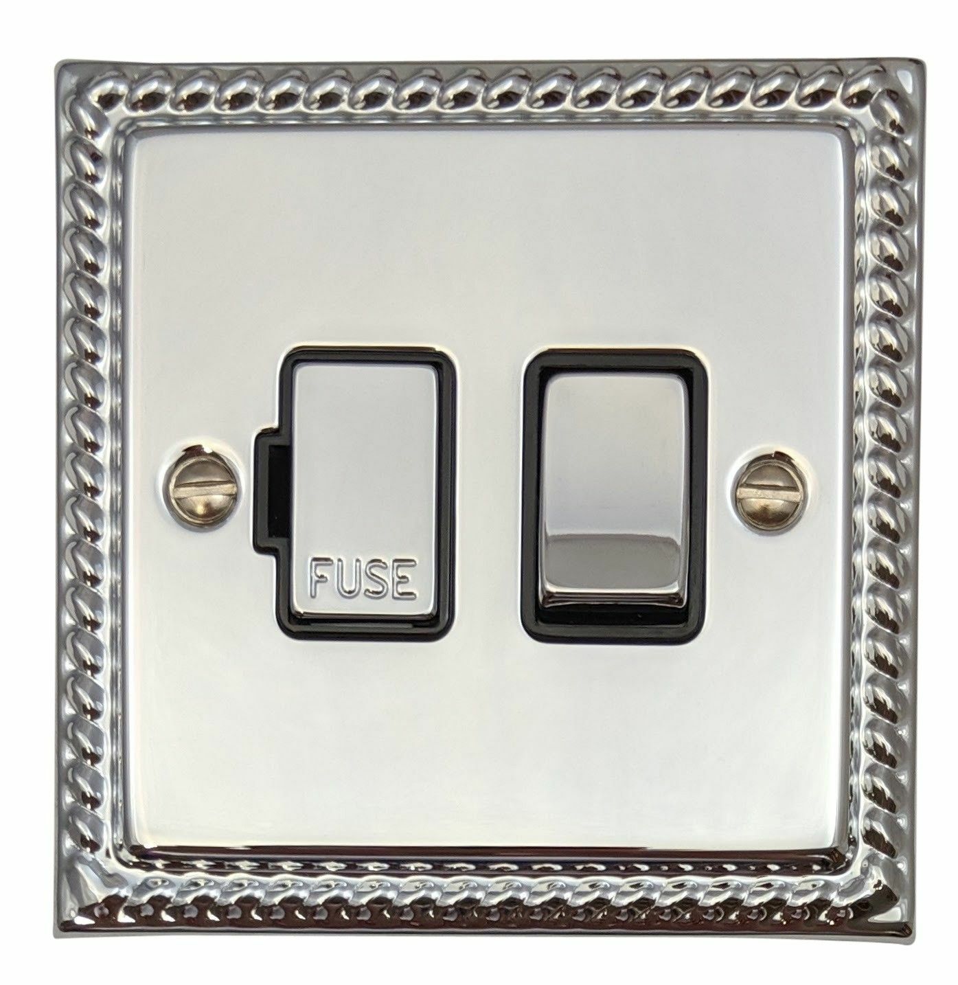G&H MC357 Monarch Roped Polished Chrome 1 Gang Fused Spur 13A Switched