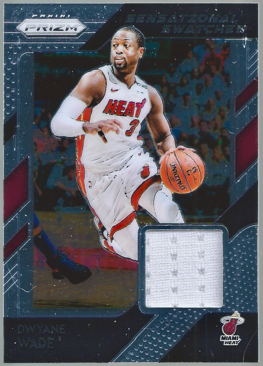 2018-19 Panini Prizm Sensational Swatches Dwyane Wade Game-Worn Jersey #38