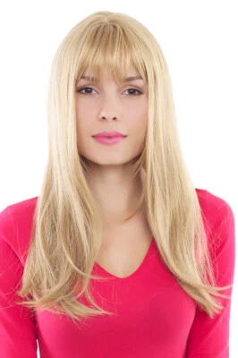 WIG ME UP Perücke Damen Frauen blond lang glatt Pony GFW88-24B 60cm Perrücke
