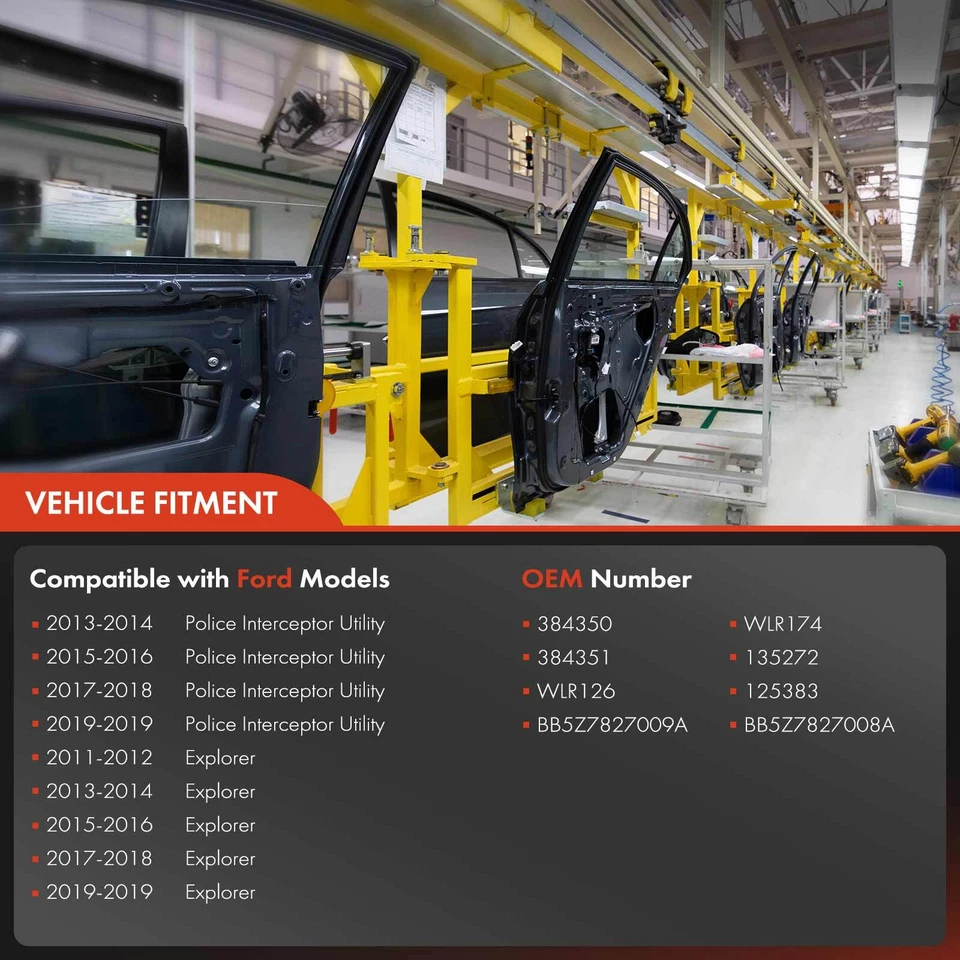 Regulador de ventana eléctrica trasera 2 piezas para Ford Explorer Police Interceptor utilitario Foto 3 de 4