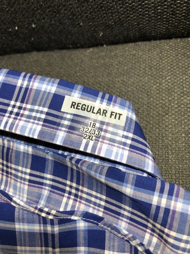 Polo Ralph Lauren Men's Blue Plaid Stretch Fabric Casual Button Down Shirt XXL - Picture 13 of 15
