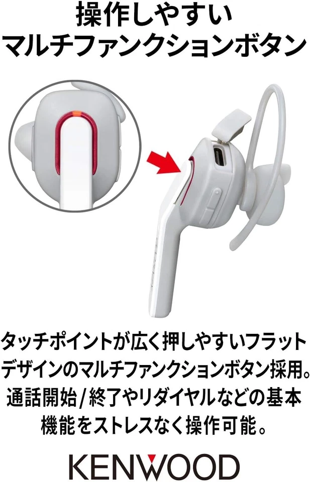 JVC KENWOOD Single Ear Wireless Headset KH-M500-B Bluetooth Black Japan New - Image 4 of 4