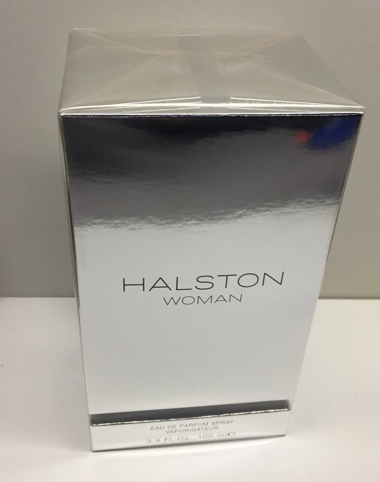 Halston Woman Eau de Parfum 3.4OZ 100ml EDP Perfume Botella Plata Nueva Caja Sellada Foto 2 de 4