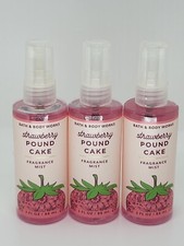 Bath Body Works Strawberry Pound Cake Travel Mist x3 - 3oz each